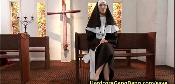  Nun anal gangbanged by five priests